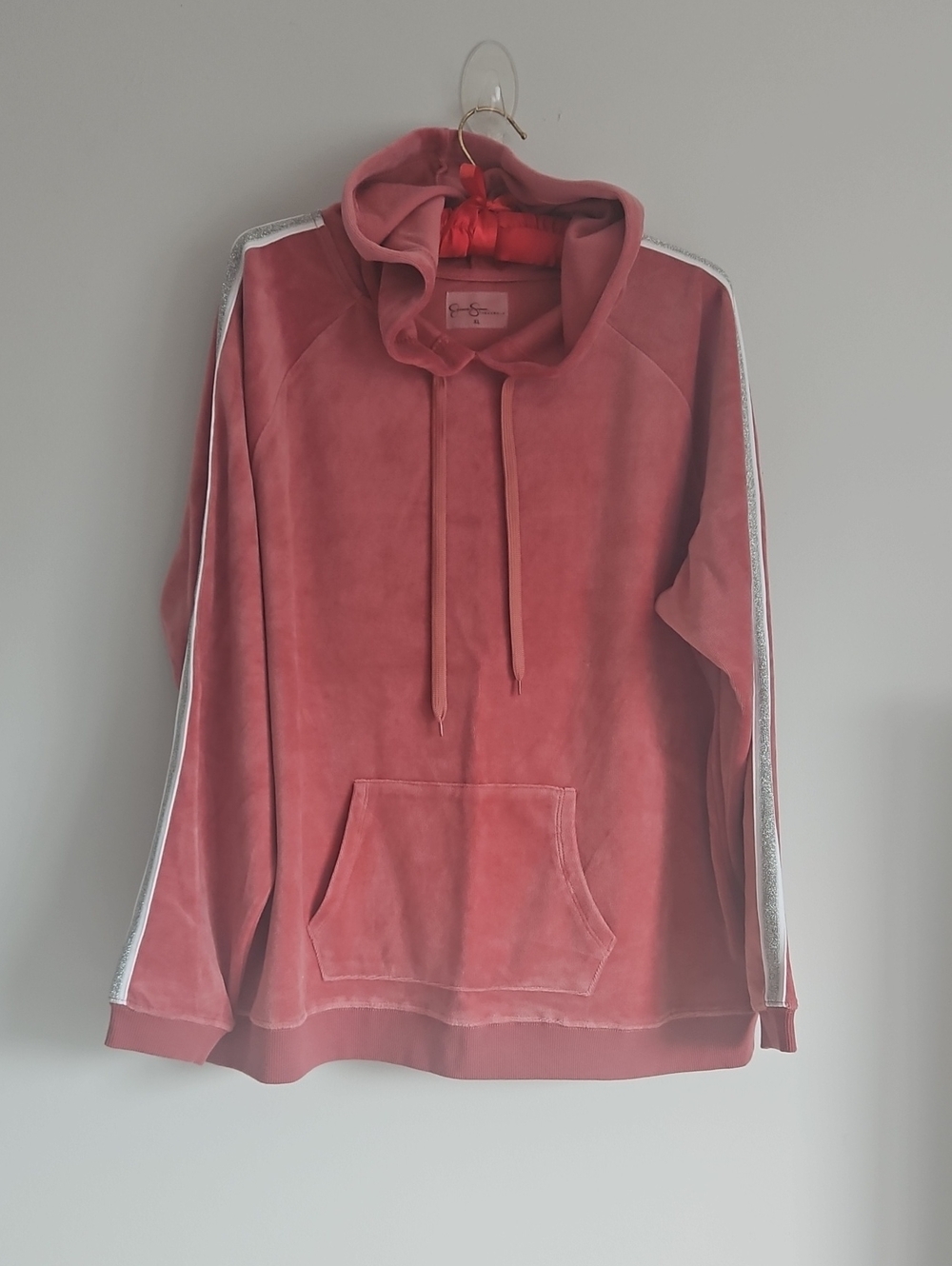 Jessica Simpson Pink Velour Hoodie